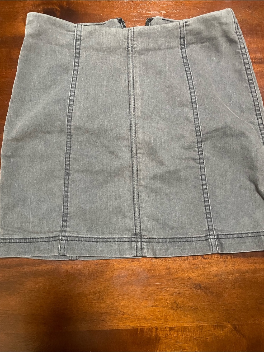 Free People Gray Seam-Panel Mini Skirt - Women